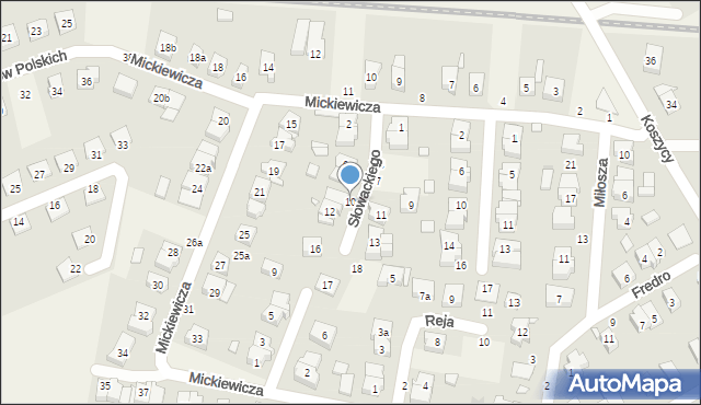 Rokietnica, Słowackiego Juliusza, 10, mapa Rokietnica