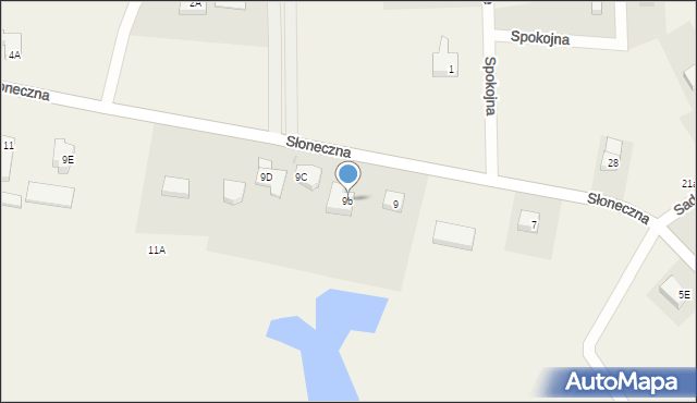 Rokitnica, Słoneczna, 9b, mapa Rokitnica