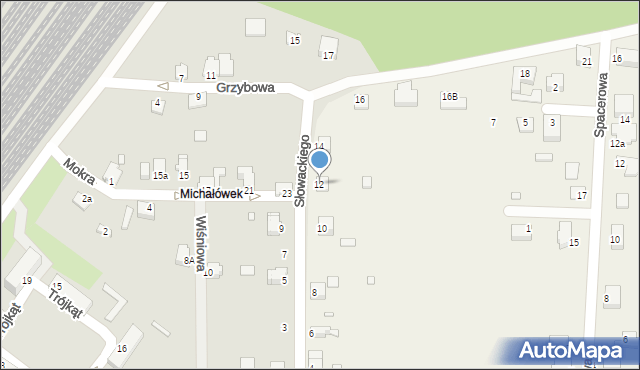 Rokitno Szlacheckie, Słowackiego Juliusza, 12, mapa Rokitno Szlacheckie