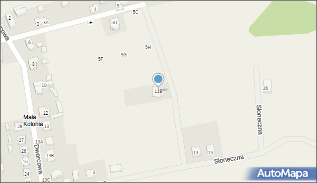 Rosko, Słoneczna, 11B, mapa Rosko