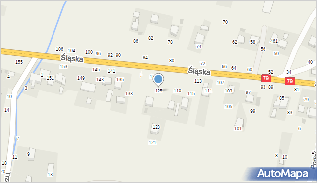 Rudawa, Śląska, 125, mapa Rudawa