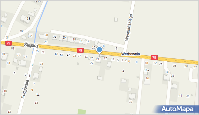 Rudawa, Śląska, 23, mapa Rudawa