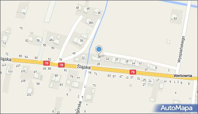 Rudawa, Śląska, 28, mapa Rudawa