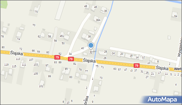 Rudawa, Śląska, 32, mapa Rudawa