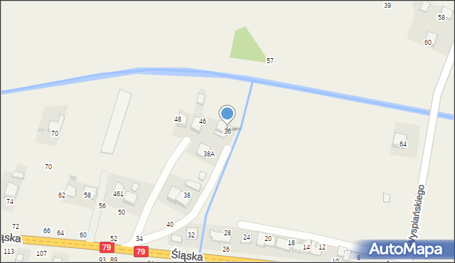 Rudawa, Śląska, 36, mapa Rudawa