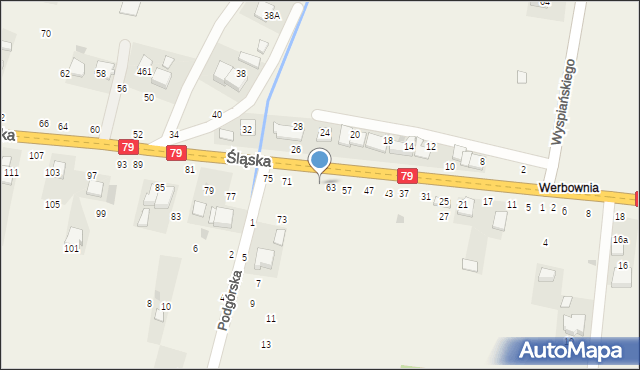 Rudawa, Śląska, 65, mapa Rudawa