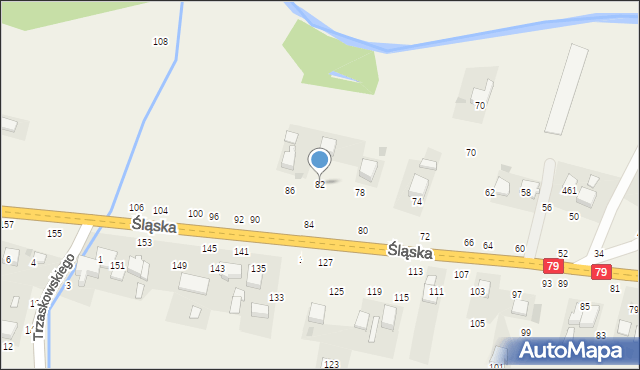 Rudawa, Śląska, 82, mapa Rudawa