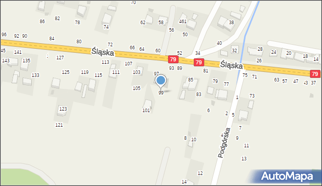 Rudawa, Śląska, 99, mapa Rudawa