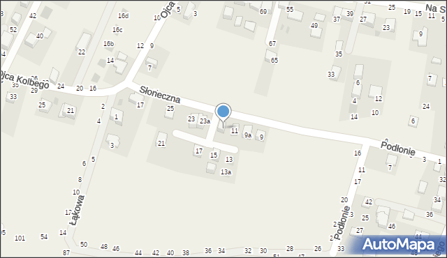 Rudawa, Słoneczna, 11a, mapa Rudawa