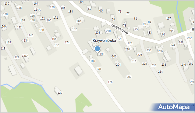 Rudnik, Słoneczna, 200, mapa Rudnik