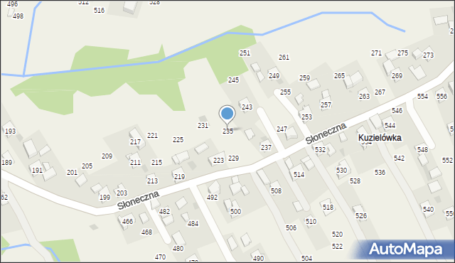 Rudnik, Słoneczna, 235, mapa Rudnik