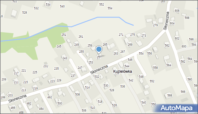 Rudnik, Słoneczna, 257, mapa Rudnik