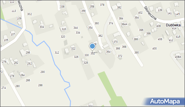 Rudnik, Słoneczna, 332, mapa Rudnik