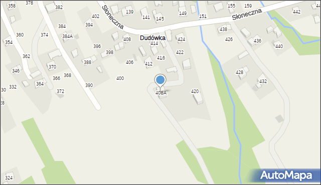 Rudnik, Słoneczna, 408A, mapa Rudnik