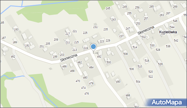 Rudnik, Słoneczna, 494, mapa Rudnik