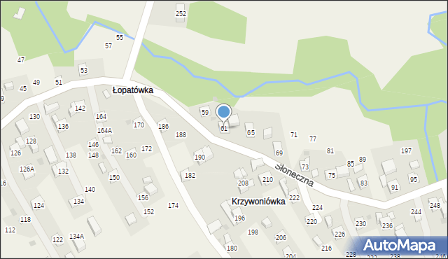 Rudnik, Słoneczna, 61, mapa Rudnik