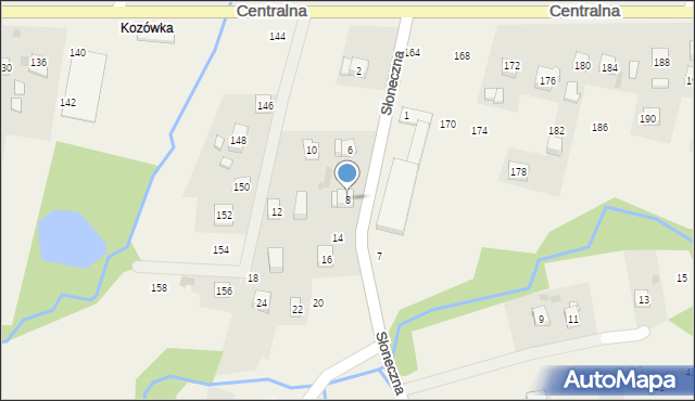 Rudnik, Słoneczna, 8, mapa Rudnik