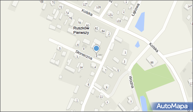 Ruszków Pierwszy, Słoneczna, 2, mapa Ruszków Pierwszy