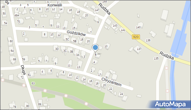 Rybnik, Słonecznikowa, 6, mapa Rybnika