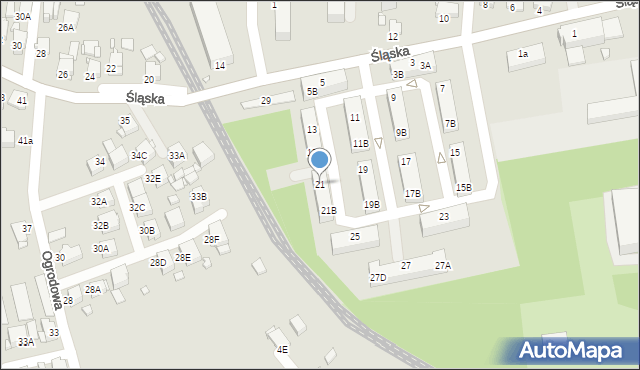 Rybnik, Śląska, 21, mapa Rybnika