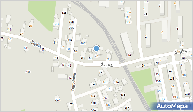 Rybnik, Śląska, 22, mapa Rybnika