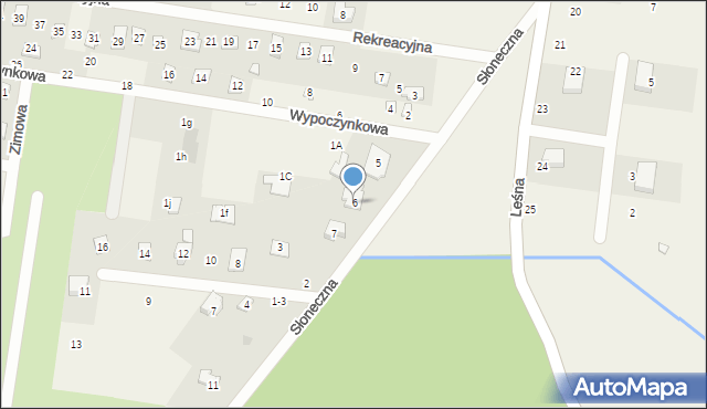 Rybojedzko, Słoneczna, 6, mapa Rybojedzko