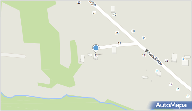 Ryglice, Słowackiego Juliusza, 31, mapa Ryglice