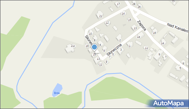 Rytel, Słoneczna, 15, mapa Rytel