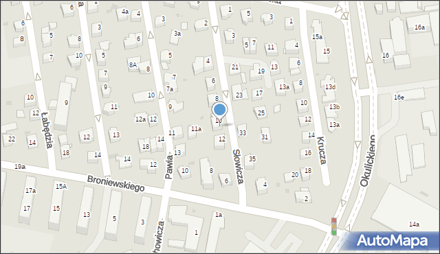 Rzeszów, Słowicza, 10a, mapa Rzeszów