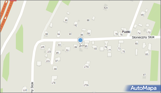 Rzeszów, Słoneczny Stok, 87, mapa Rzeszów