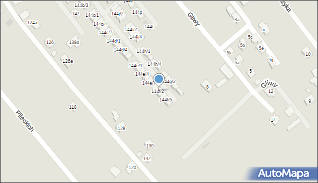 Rzeszów, Słocińska, 114f/2, mapa Rzeszów