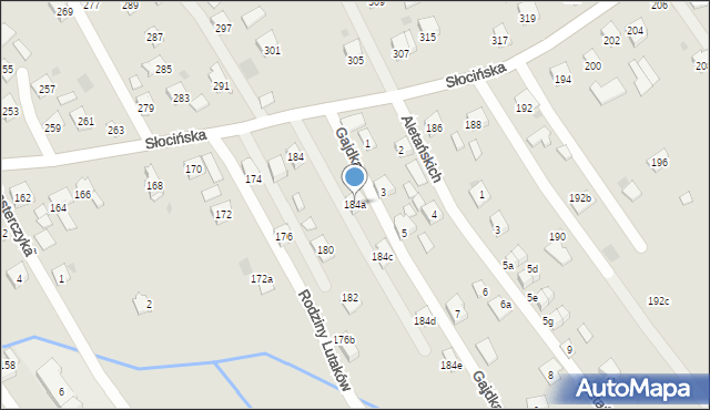 Rzeszów, Słocińska, 184a, mapa Rzeszów