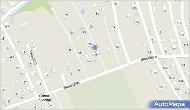 Rzeszów, Słocińska, 75a, mapa Rzeszów