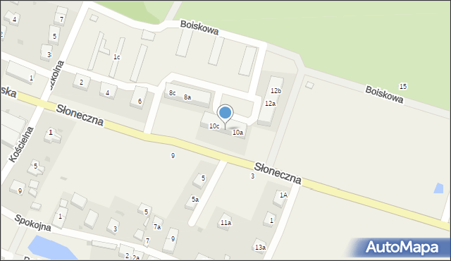 Sadków, Słoneczna, 10b, mapa Sadków