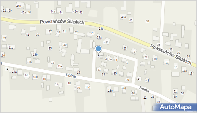 Sadów, Słoneczna, 5, mapa Sadów