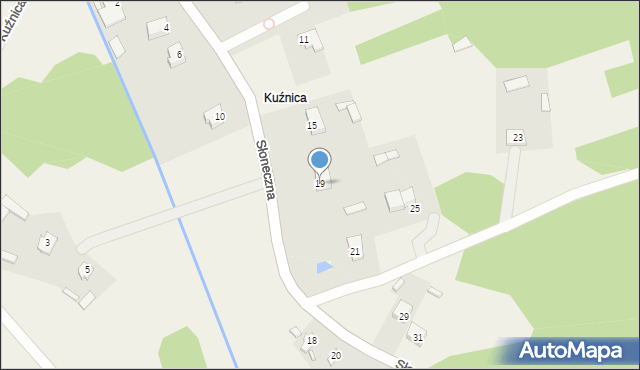 Sadowne, Słoneczna, 19, mapa Sadowne