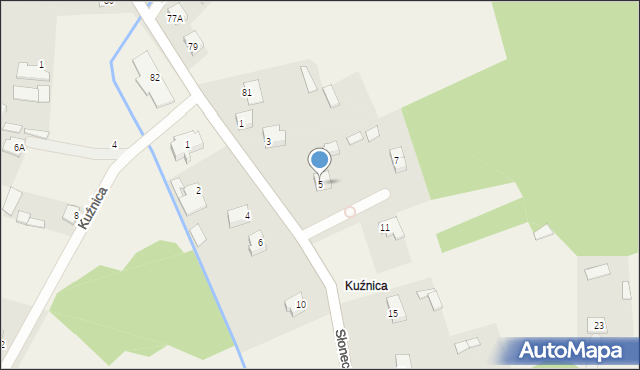 Sadowne, Słoneczna, 5, mapa Sadowne