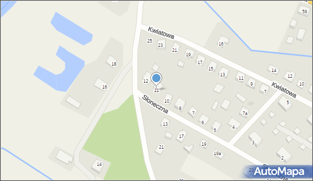 Samborowo, Słoneczna, 11, mapa Samborowo