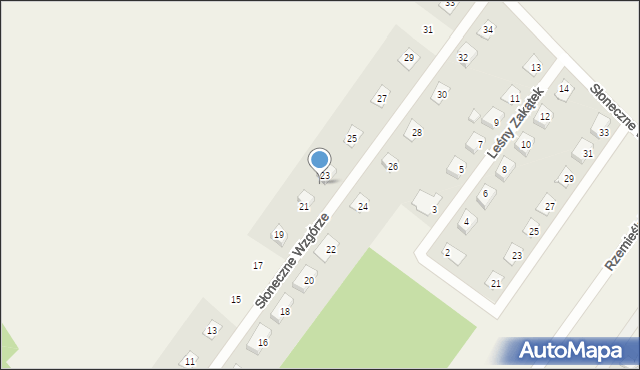 Sąsieczno, Słoneczne Wzgórze, 27, mapa Sąsieczno