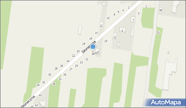 Siedlec Duży, Słoneczna, 19, mapa Siedlec Duży