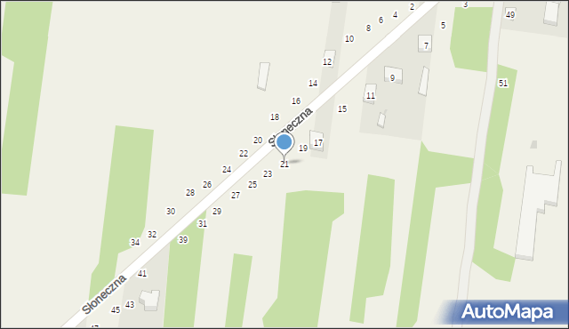 Siedlec Duży, Słoneczna, 21, mapa Siedlec Duży