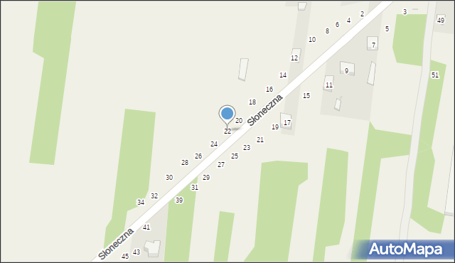 Siedlec Duży, Słoneczna, 22, mapa Siedlec Duży