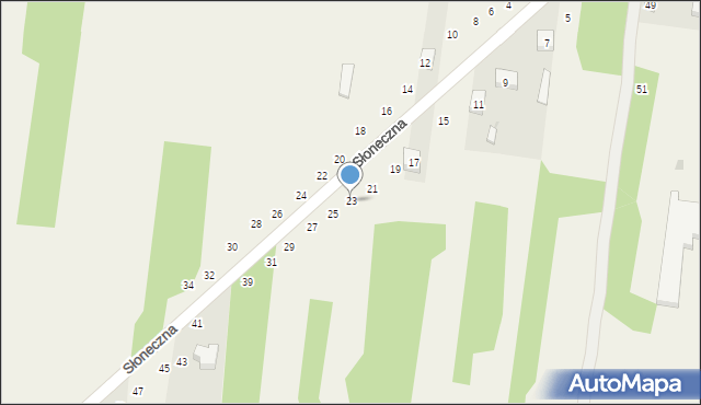 Siedlec Duży, Słoneczna, 23, mapa Siedlec Duży