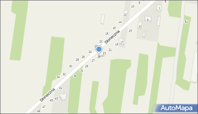 Siedlec Duży, Słoneczna, 25, mapa Siedlec Duży