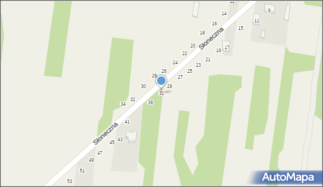 Siedlec Duży, Słoneczna, 31, mapa Siedlec Duży