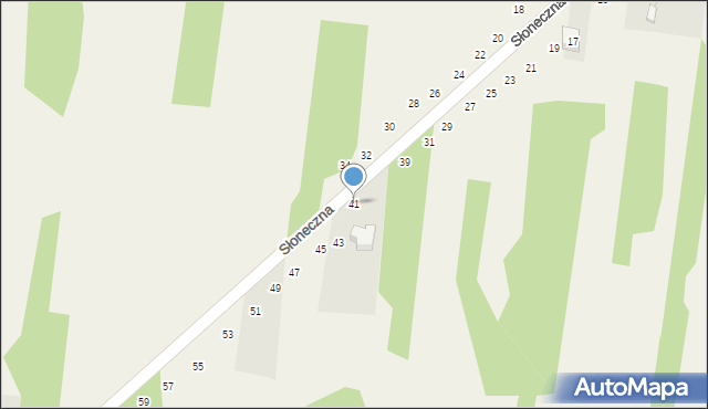 Siedlec Duży, Słoneczna, 41, mapa Siedlec Duży