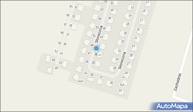 Siekierki Wielkie, Słoneczna, 30A, mapa Siekierki Wielkie