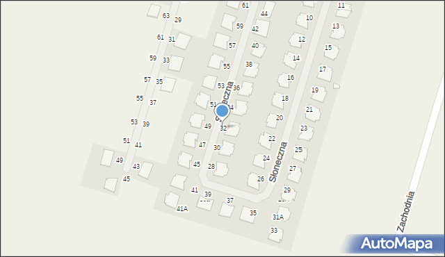 Siekierki Wielkie, Słoneczna, 32, mapa Siekierki Wielkie