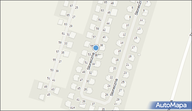 Siekierki Wielkie, Słoneczna, 36, mapa Siekierki Wielkie