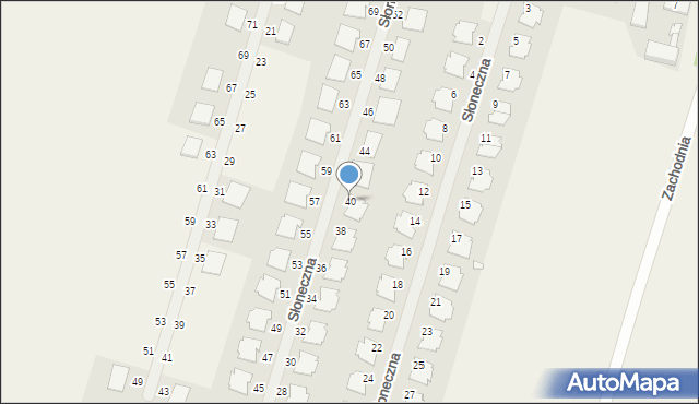 Siekierki Wielkie, Słoneczna, 40, mapa Siekierki Wielkie